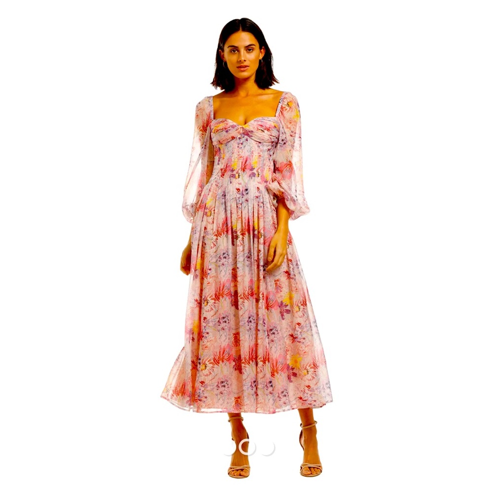 Gorgeous floral dress by Leo Lin